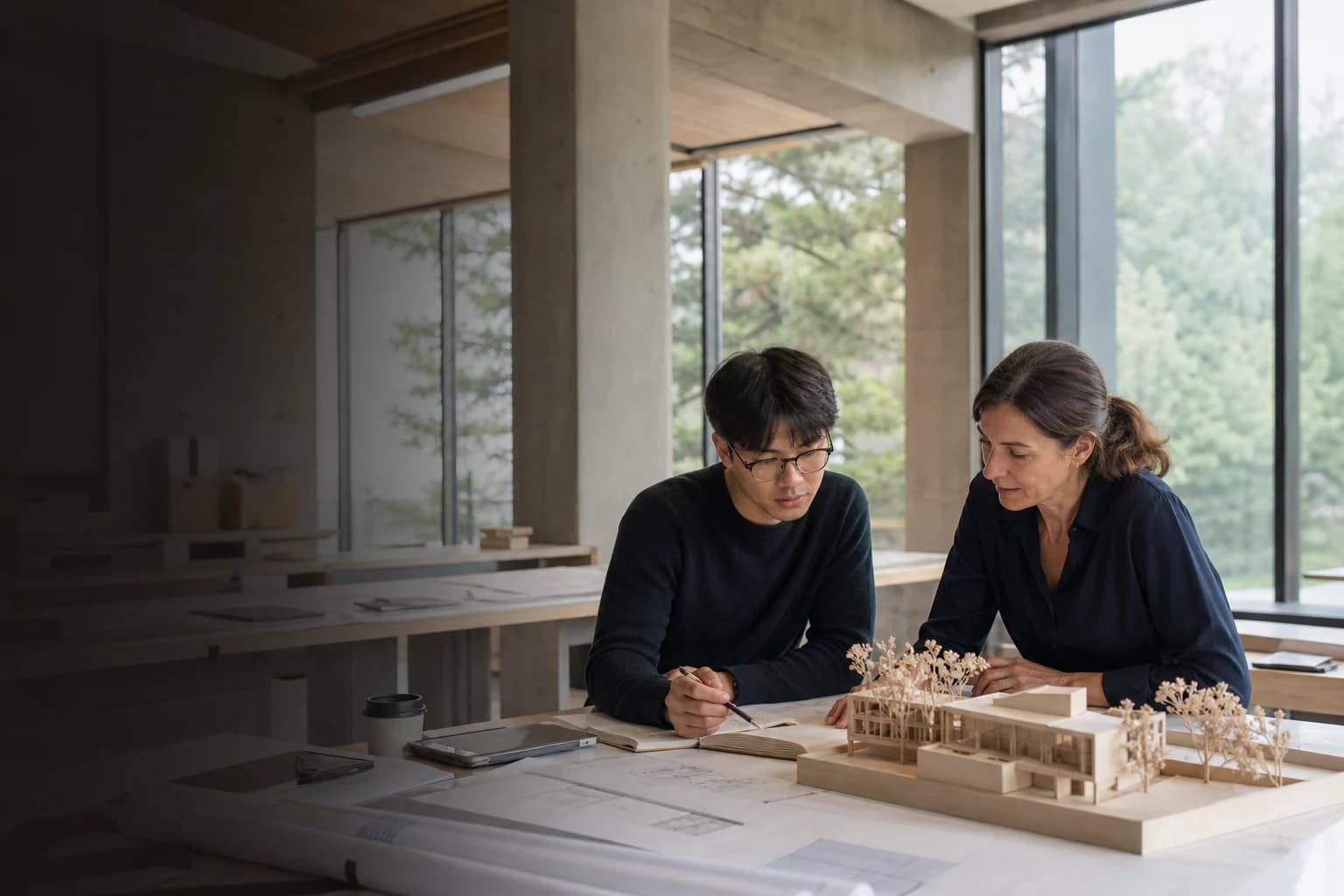 International student planning a university program with an adviser